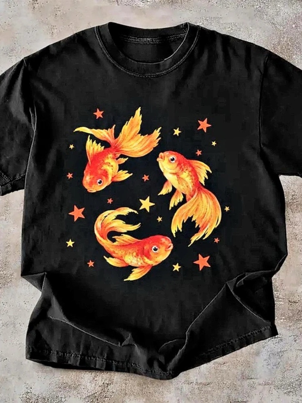 Black Goldfish Graphic T-shirt